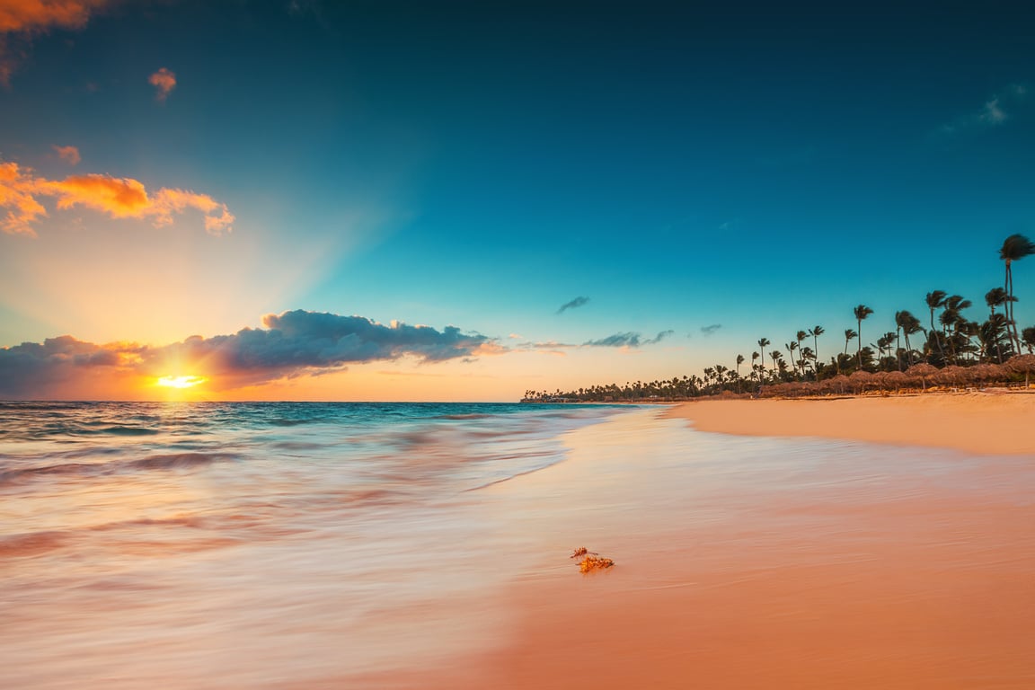 Tropical island beach in Punta Cana, Dominican Republic